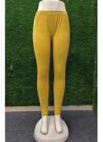 Cotton Sunflower Casual Wear Plain Leggings